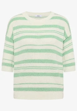 Kurzarm Pullover mit Streifen