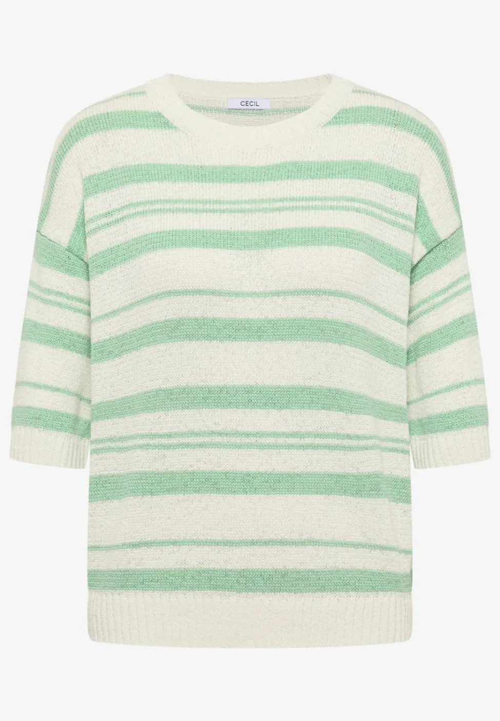 Kurzarm Pullover mit Streifen