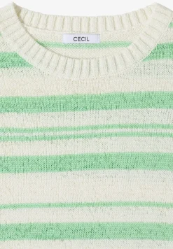 Kurzarm Pullover mit Streifen