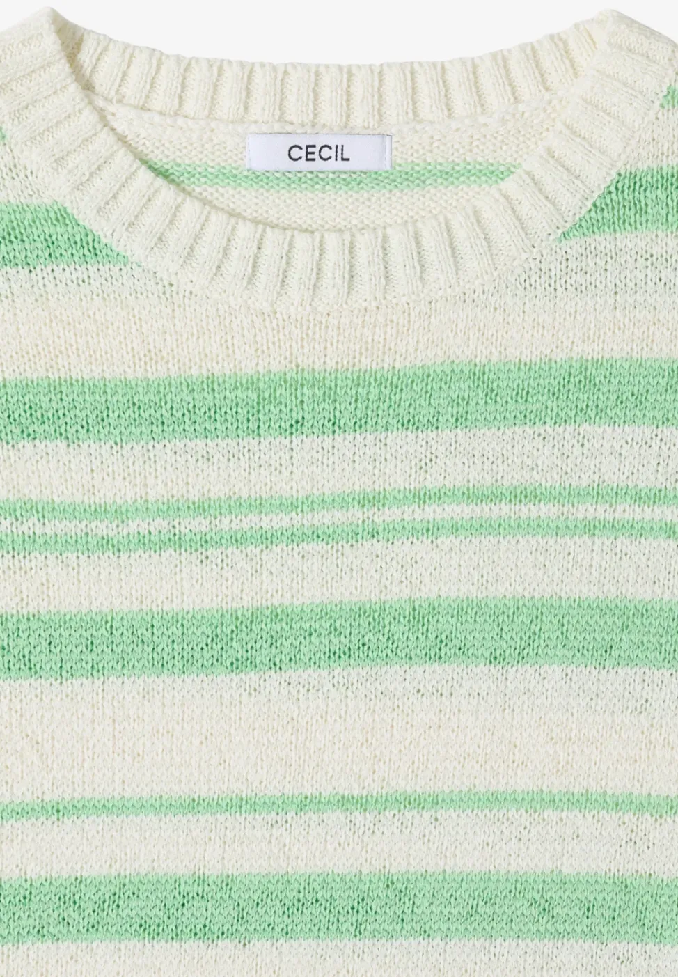 Kurzarm Pullover mit Streifen