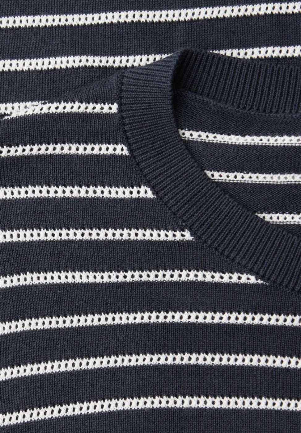 Kurzarm Pullover mit Streifenmuster