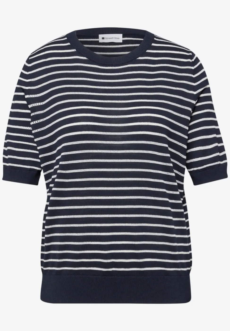 Kurzarm Pullover mit Streifenmuster