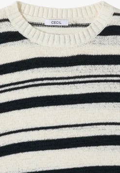 Kurzarm Pullover mit Streifen