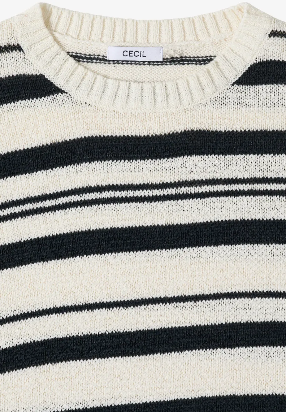 Kurzarm Pullover mit Streifen