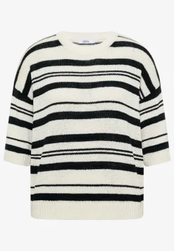 Kurzarm Pullover mit Streifen
