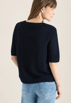 Kurzarm Pullover mit Struktur