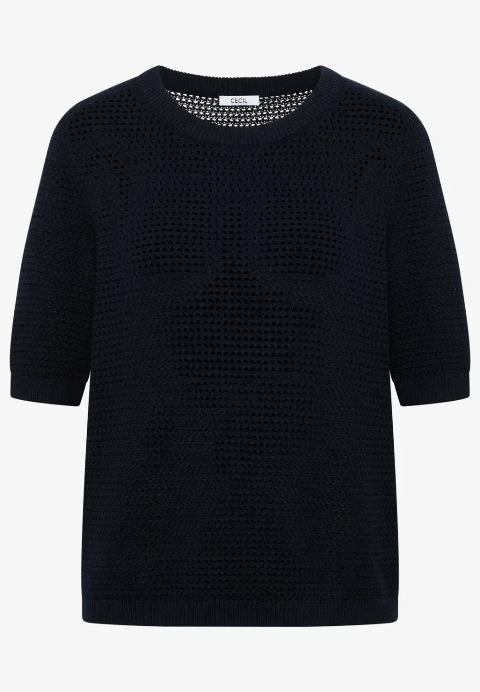 Kurzarm Pullover mit Struktur