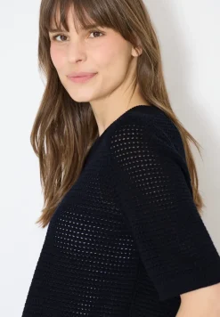 Kurzarm Pullover mit Struktur