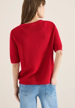 Kurzarm Pullover mit Struktur
