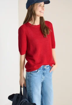 Kurzarm Pullover mit Struktur