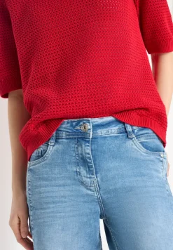 Kurzarm Pullover mit Struktur