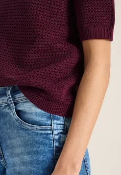 Kurzarm Pullover mit Struktur