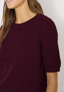 Kurzarm Pullover mit Struktur