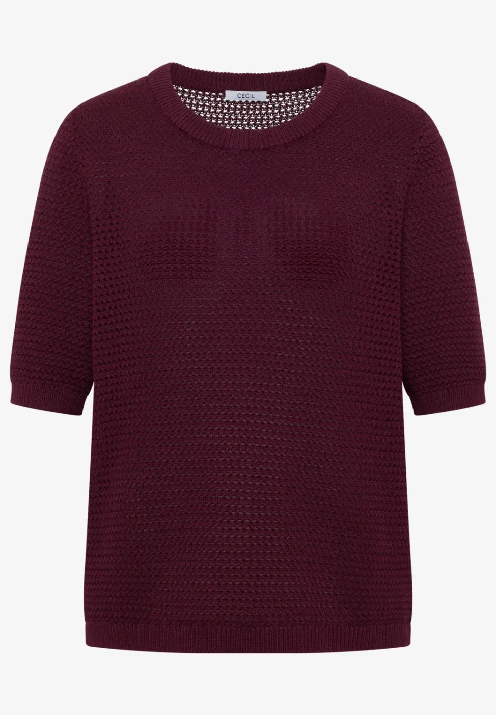 Kurzarm Pullover mit Struktur