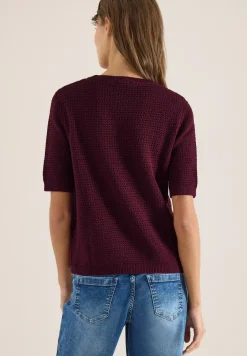 Kurzarm Pullover mit Struktur