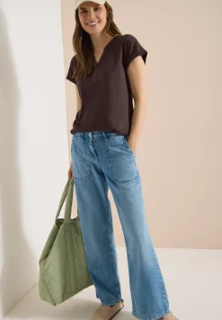 Kurzarm Shirt im Tunika-Look