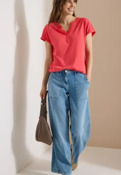 Kurzarm Shirt im Tunika-Look