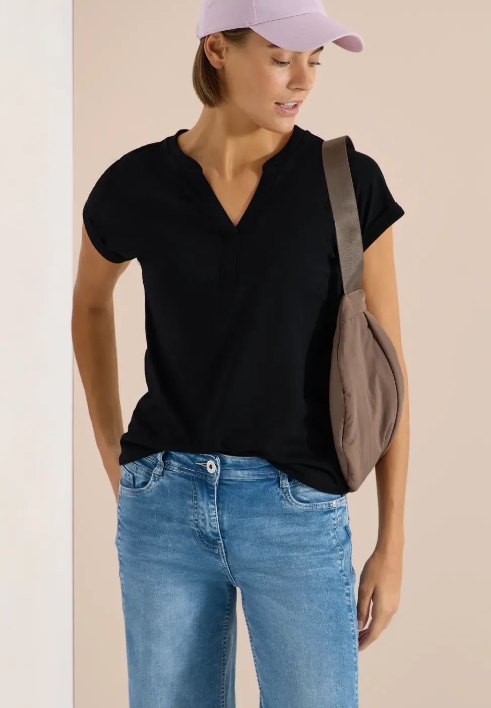 Kurzarm Shirt im Tunika-Look