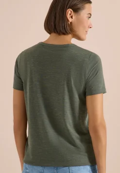 Kurzarm Shirt in Ausbrenner-Optik