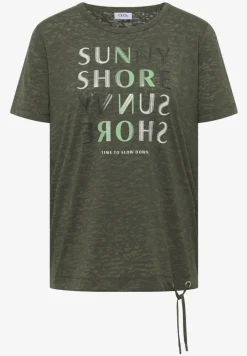 Kurzarm Shirt in Ausbrenner-Optik