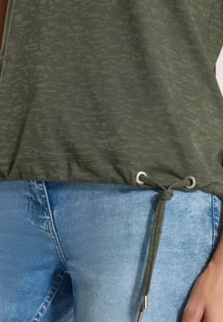 Kurzarm Shirt in Ausbrenner-Optik