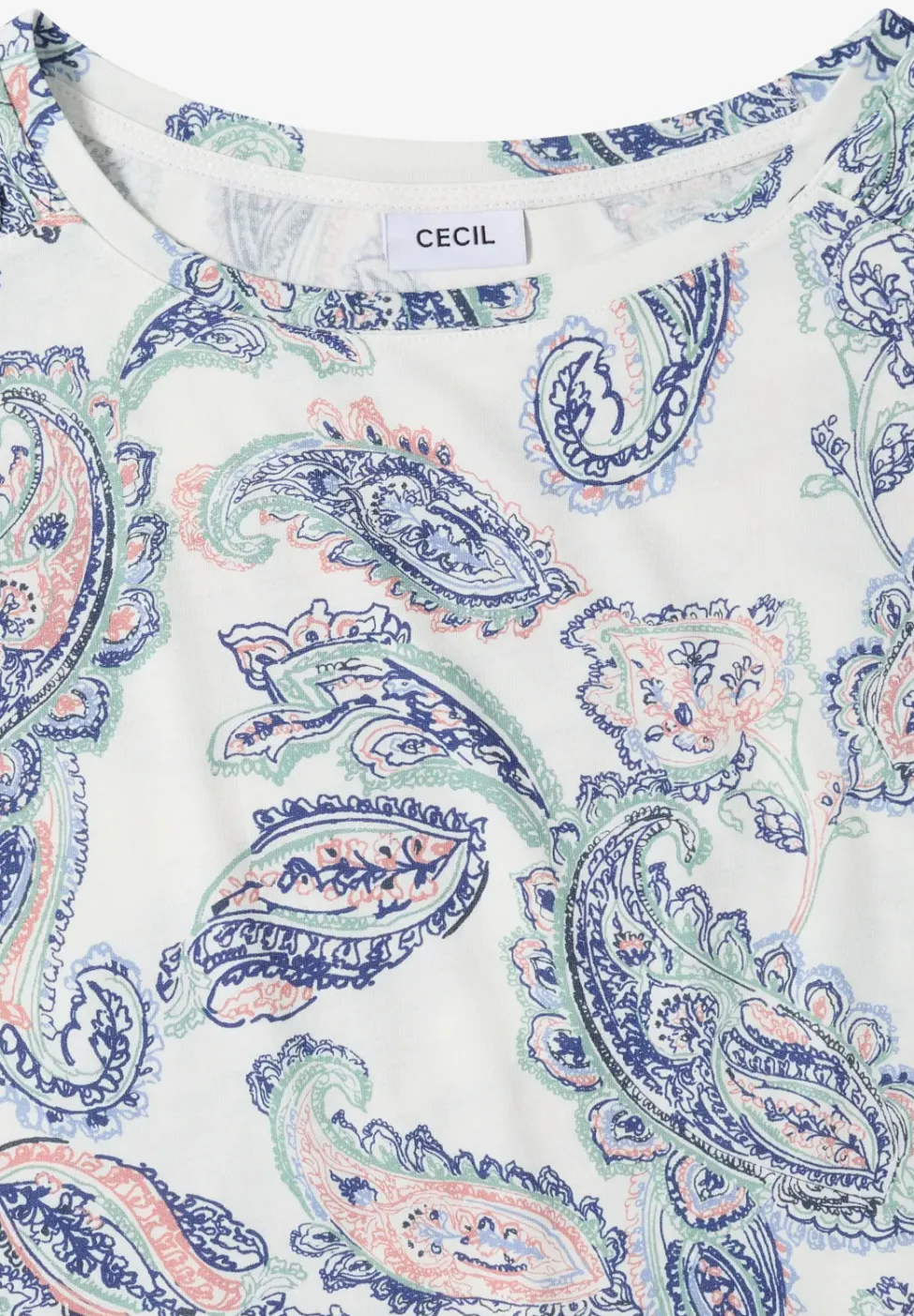 Kurzarm Shirt mit Boat Neck und Raffung