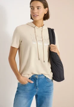 Kurzarm Shirt mit Kapuze und Wording
