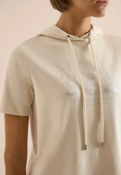 Kurzarm Shirt mit Kapuze und Wording