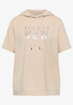 Kurzarm Shirt mit Kapuze und Wording