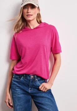 Kurzarm Shirt mit Kapuze und Tunnelzug