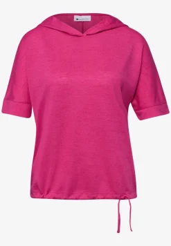 Kurzarm Shirt mit Kapuze und Tunnelzug