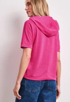 Kurzarm Shirt mit Kapuze und Tunnelzug
