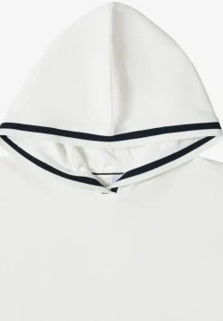 Kurzarm Shirt mit Kapuze und Rippdetails