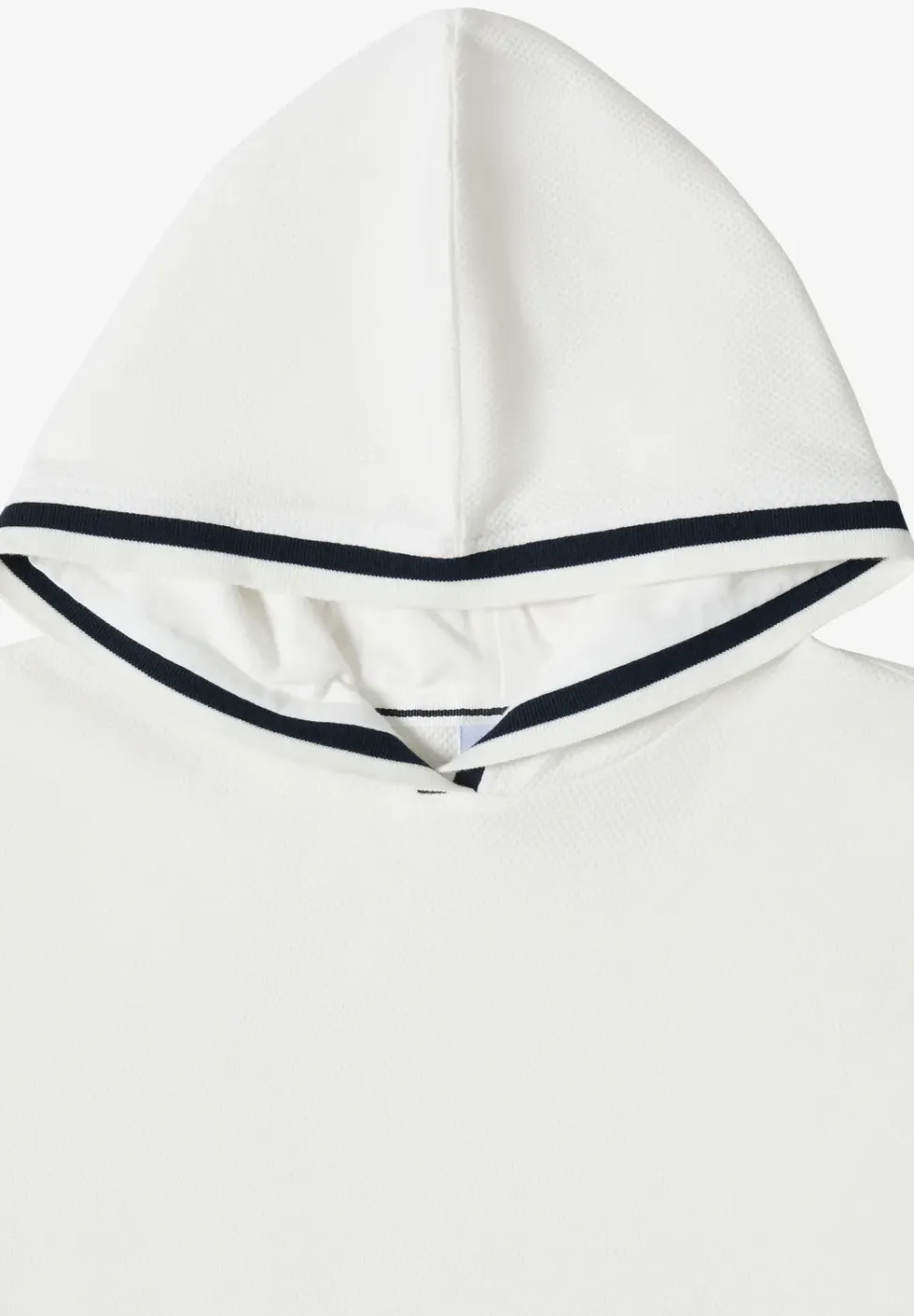 Kurzarm Shirt mit Kapuze und Rippdetails