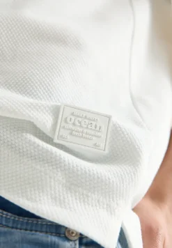 Kurzarm Shirt mit Kapuze und Rippdetails