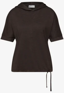 Kurzarm Shirt mit Kapuze und Tunnelzug