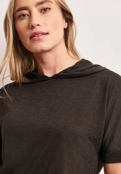 Kurzarm Shirt mit Kapuze und Tunnelzug