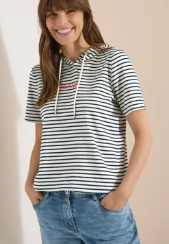 Kurzarm Shirt mit Kapuze und Glitzer