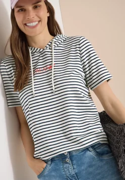 Kurzarm Shirt mit Kapuze und Glitzer