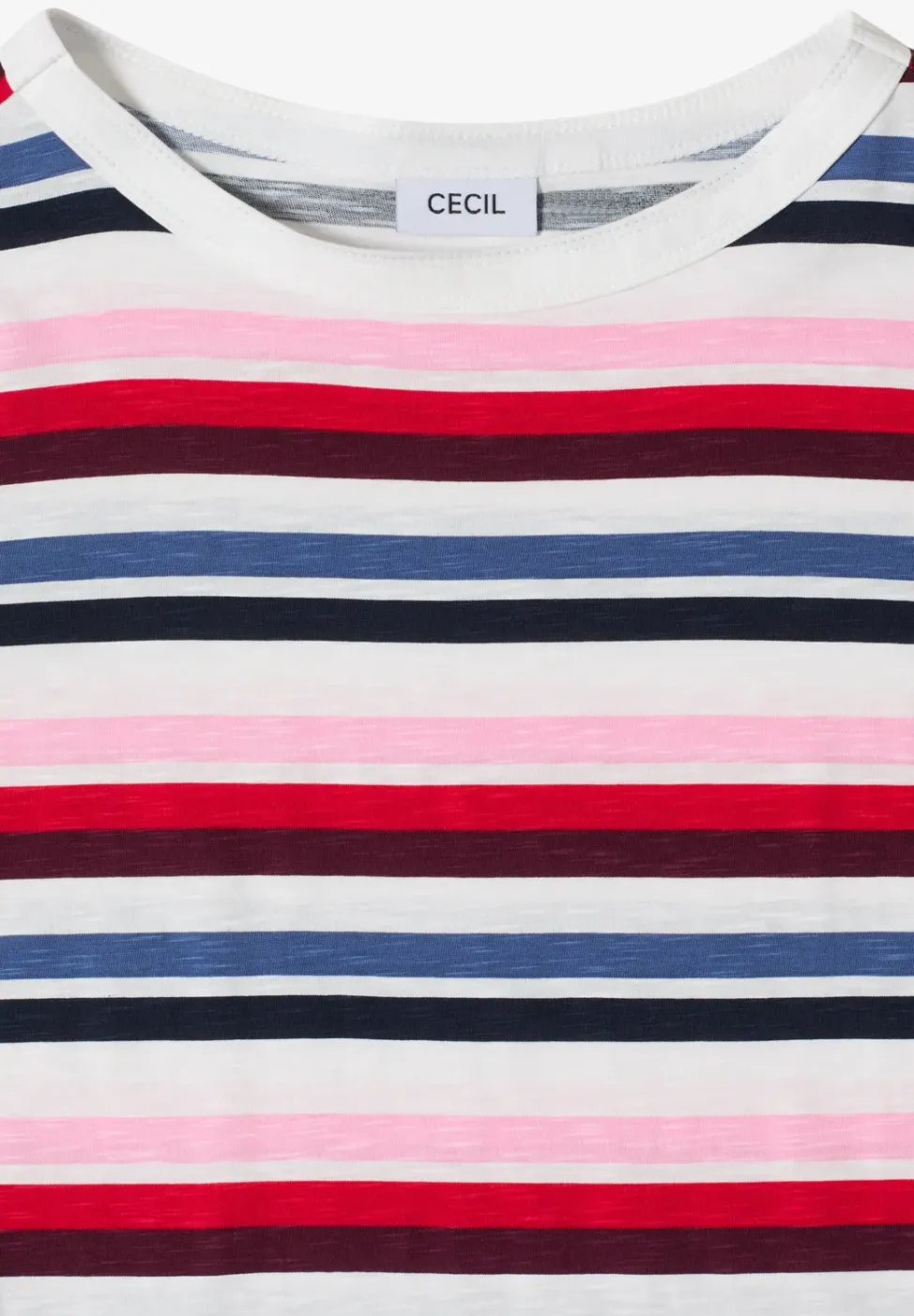Kurzarm Shirt mit Multicolor Streifen