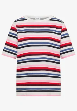Kurzarm Shirt mit Multicolor Streifen