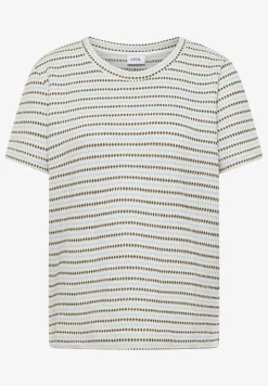 Kurzarm Shirt mit Rundhals und Struktur