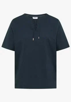 Kurzarm Shirt mit Split Neck
