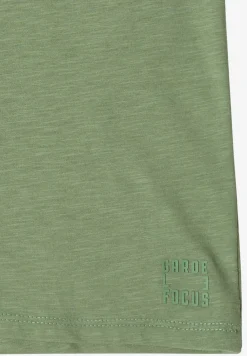 Kurzarm Shirt mit Split Neck