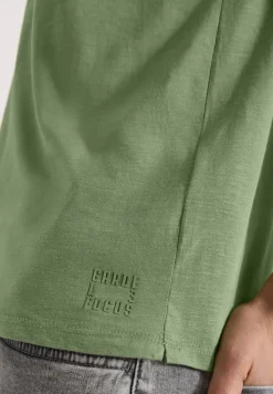 Kurzarm Shirt mit Split Neck