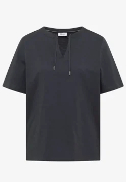 Kurzarm Shirt mit Split Neck