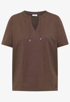 Kurzarm Shirt mit Split Neck