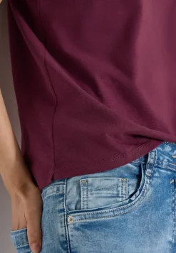 Kurzarm Shirt mit Split Neck