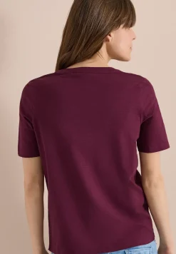 Kurzarm Shirt mit Split Neck