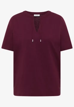 Kurzarm Shirt mit Split Neck